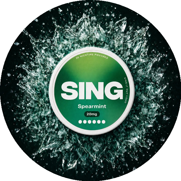 SING Spearmint nicotine pouch tin