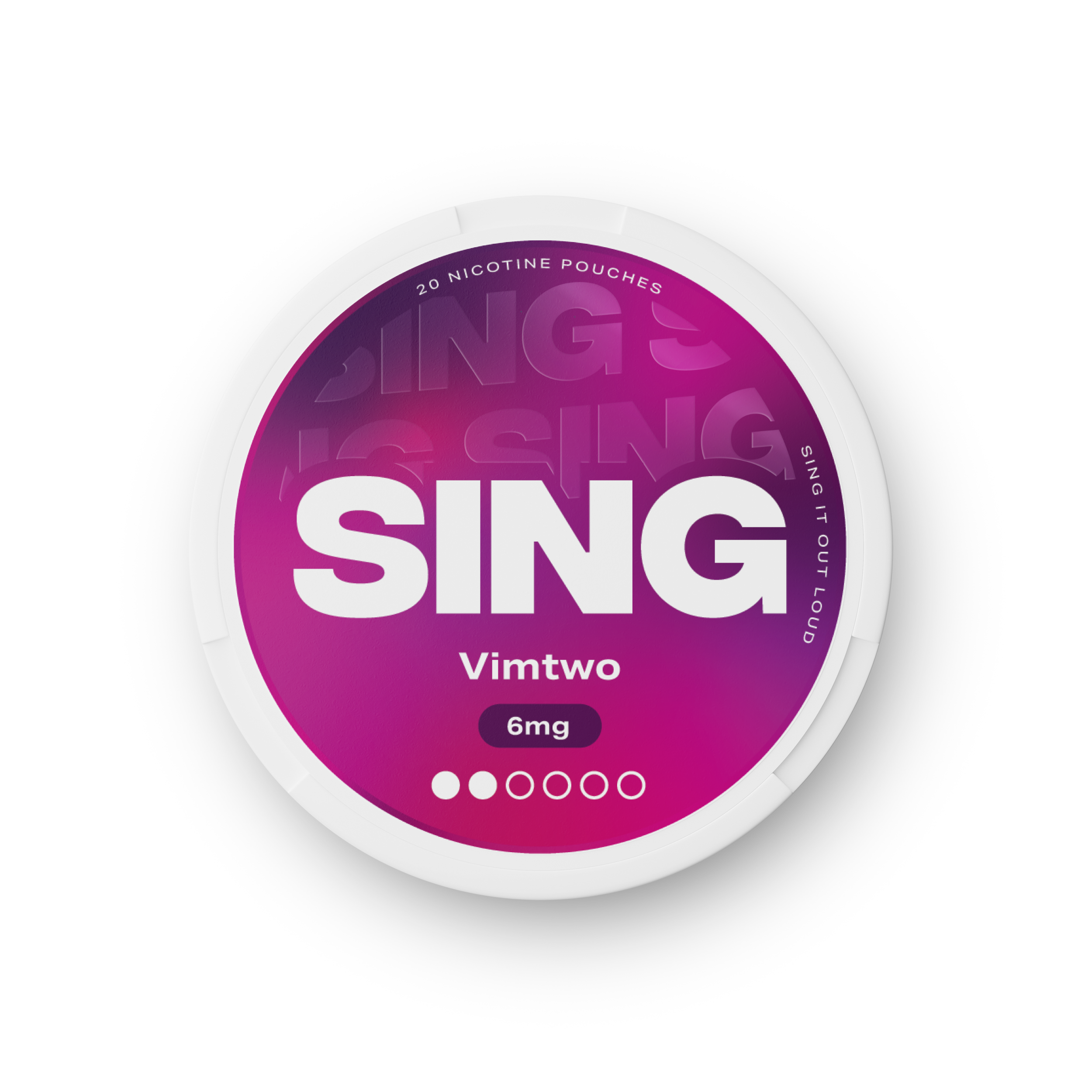 SING Vimtwo nicotine pouch tin